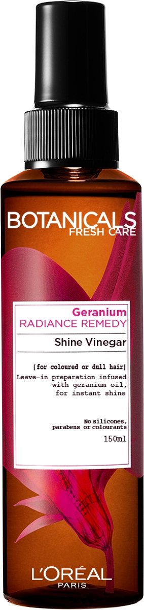 Foto van L'Oréal Paris Botanicals Geranium Radiance Remedy - Shine Vinegar - 150 ml - Haarcrème