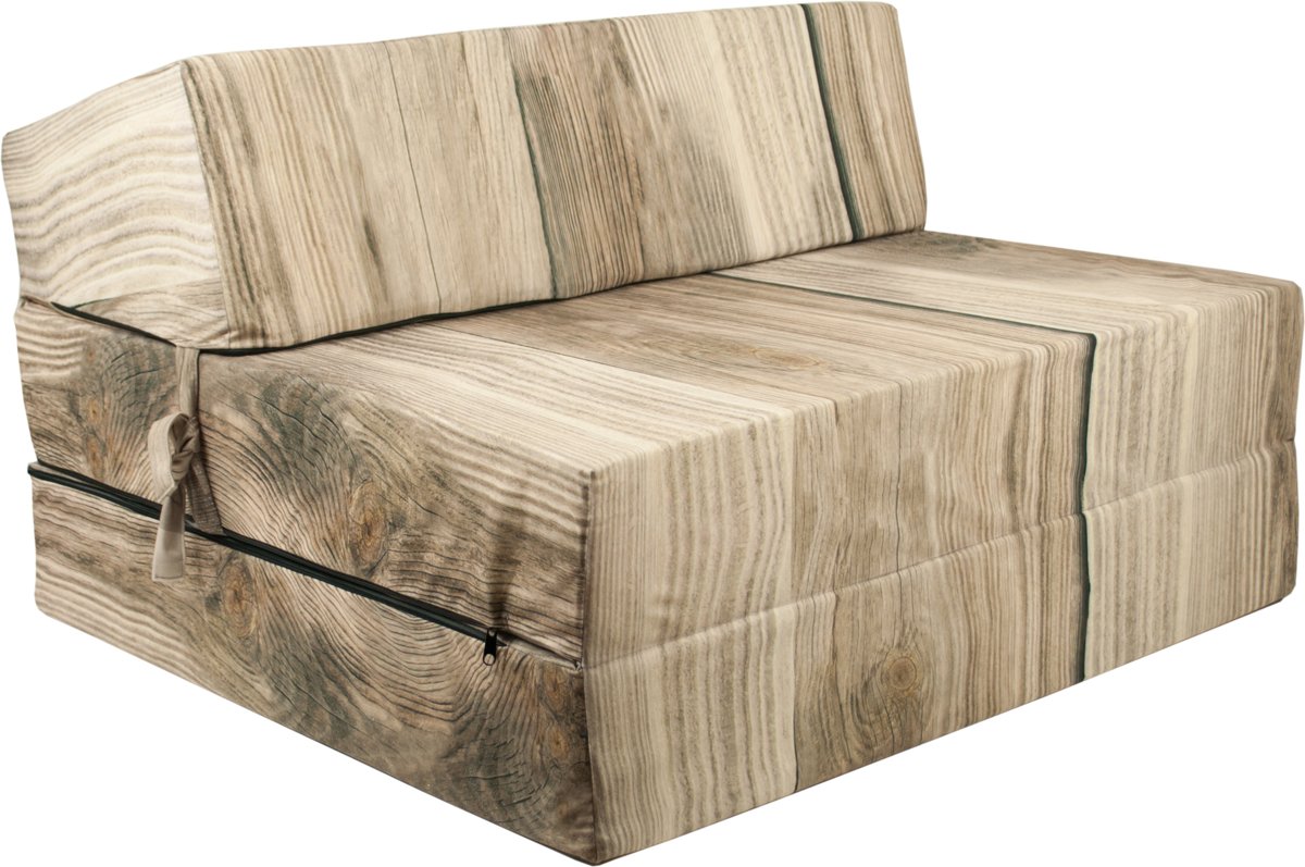 Design logeermatras - hout - camping matras - reismatras - opvouwbaar matras - 200 x 90 x 15 - sofa
