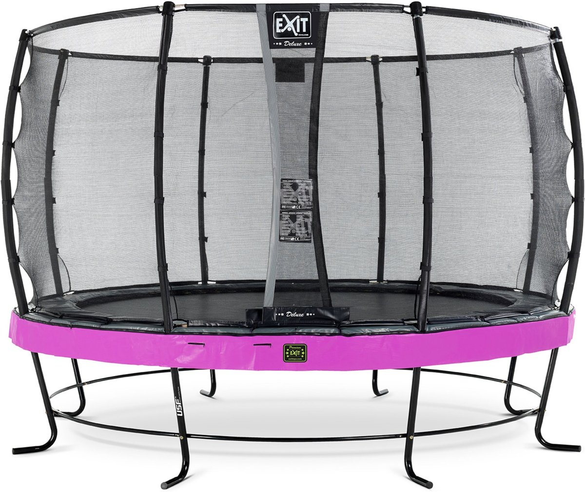 EXIT Elegant Premium trampoline ø366cm met veiligheidsnet Deluxe - paars