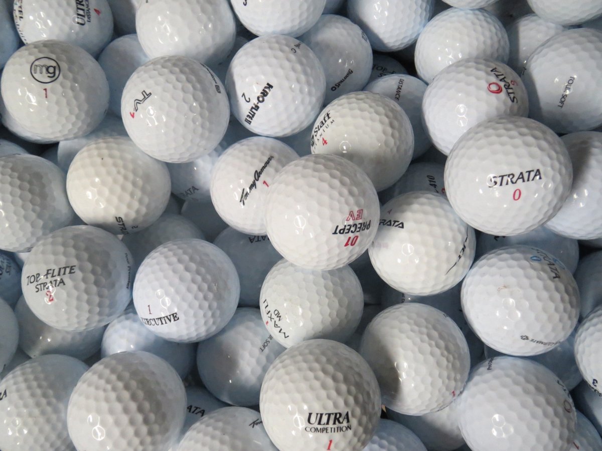 Golfballen gebruikt/lakeballs mix wit AAAA klasse 50 stuks