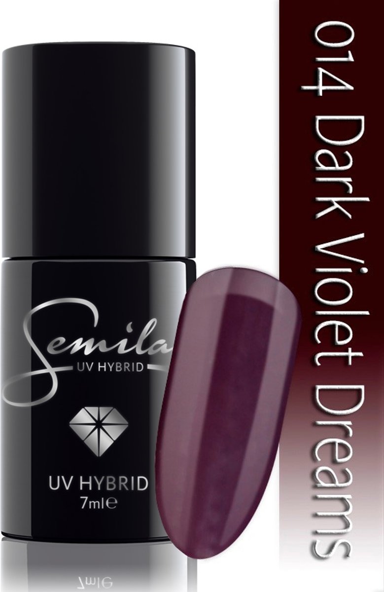 Foto van 014 UV Hybrid Semilac Dark Violet Dreams 7 ml.