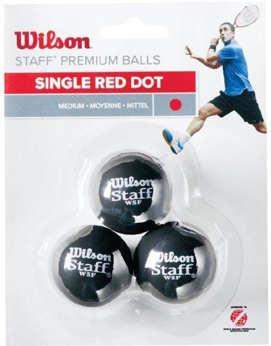 Wilson STAFF SQUASH 3 BALL RED DOT Squash