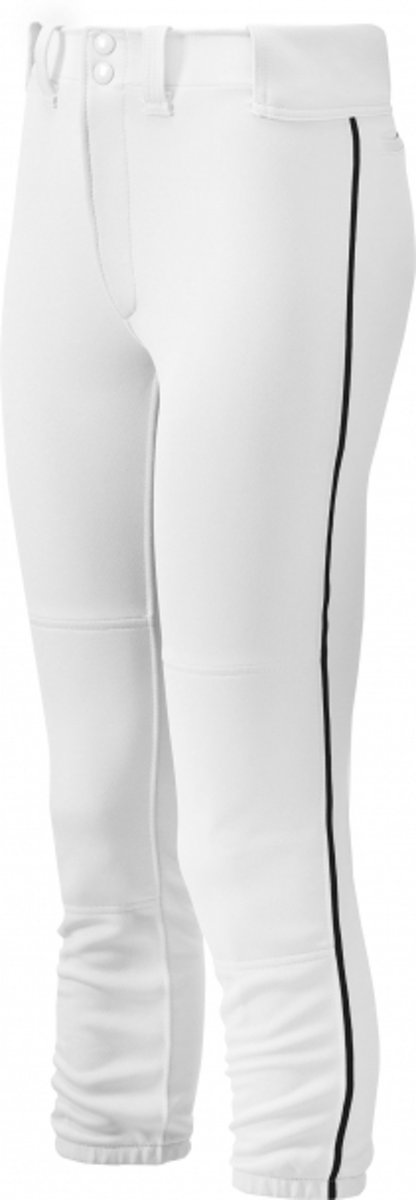 TAG White w/ Navy Piping Womens NYLON Softball Pants - White/Navy - XL