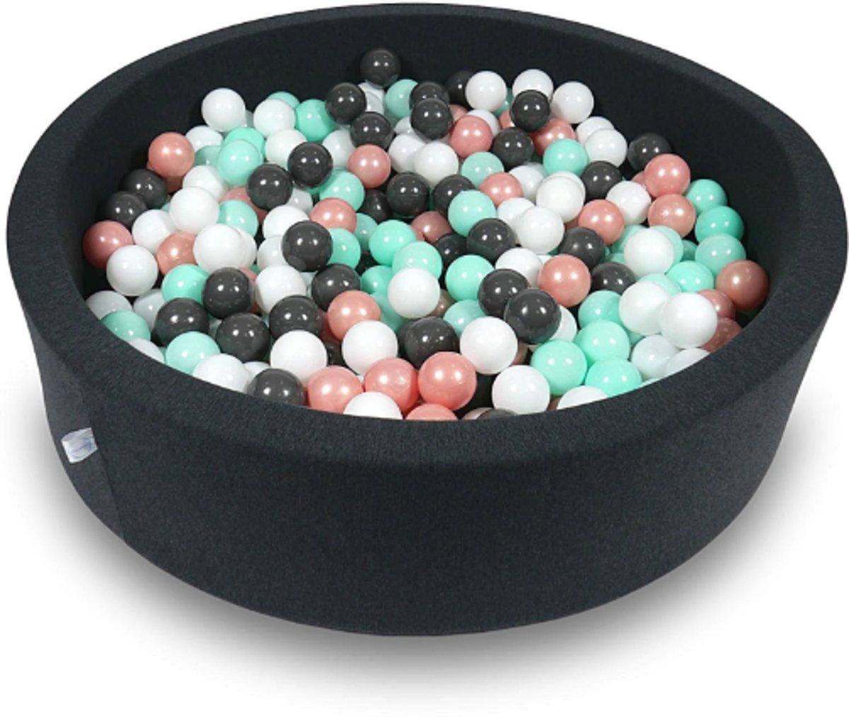 Ballenbak - 400 ballen - 115 x 30 cm - ballenbad - rond zwart