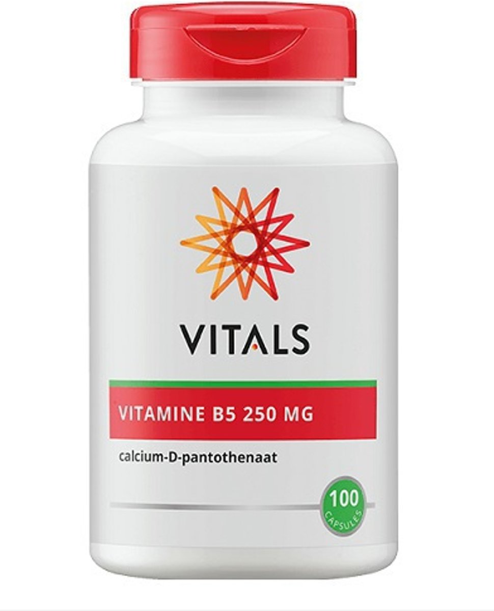 Foto van Vitals Vitamine B5 250 mg 100 vegicaps