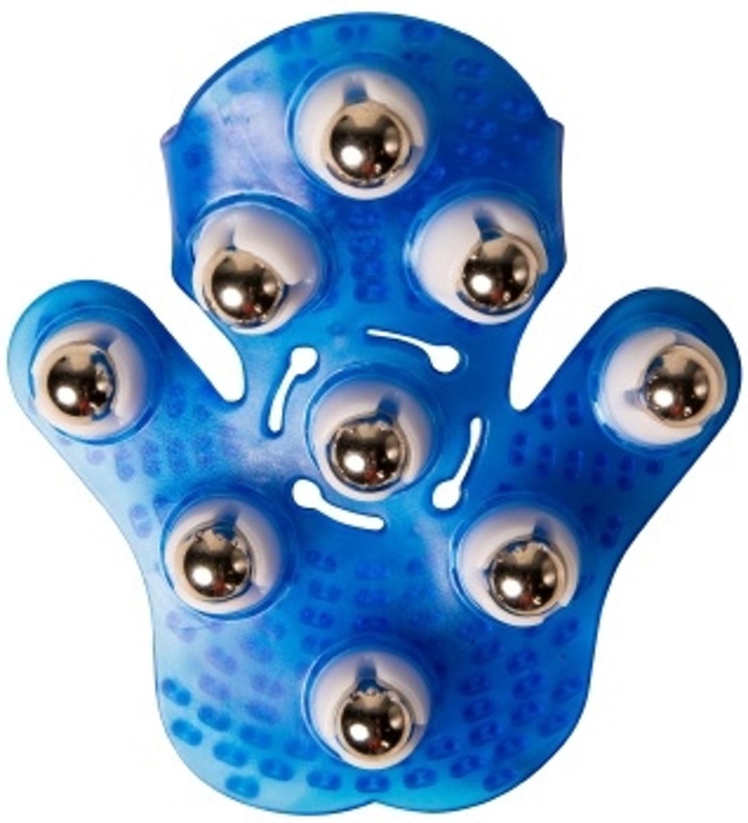 Foto van Flowee Massagehandschoen | Massage handschoen - Blauw - Inclusief Cadeauverpakking