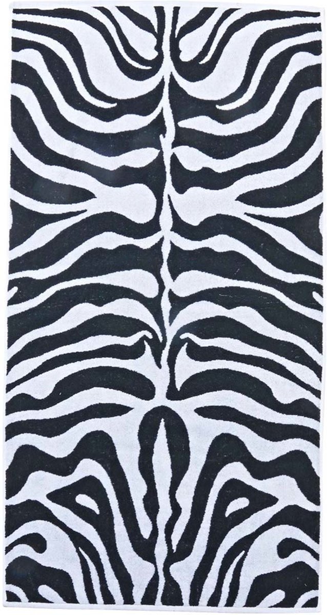 Handdoeken zebra print - Zwart Wit - 50 x 100 cm.
