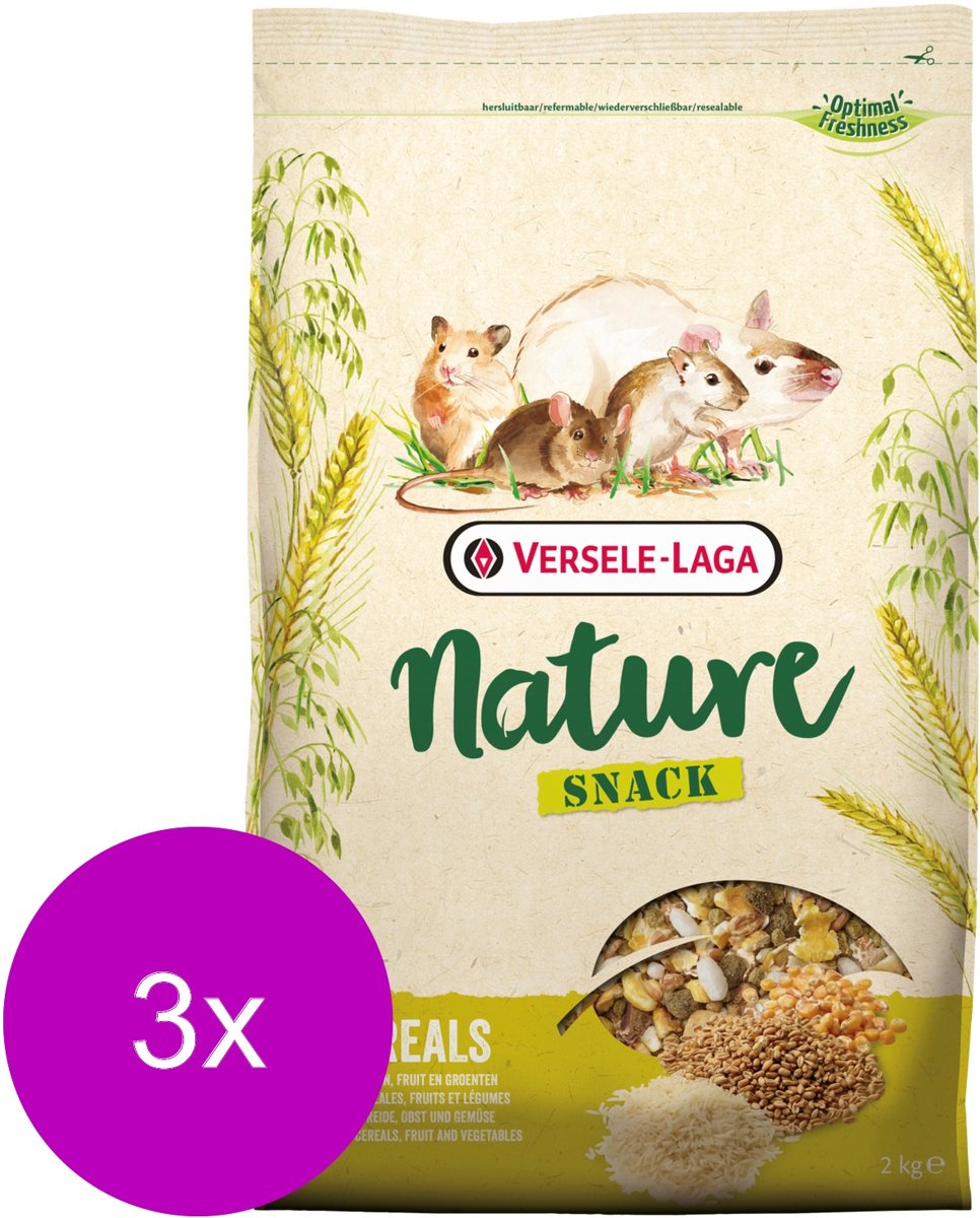 Versele-Laga Nature Snack Cereals Granen - Knaagdiersnack - 3 x 2 kg