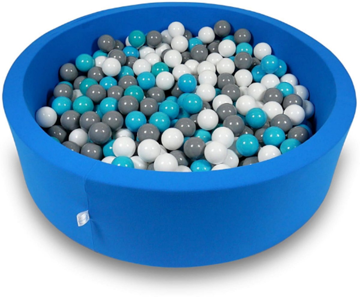 Ballenbak - 400 ballen - 115 x 30 cm - ballenbad - rond blauw
