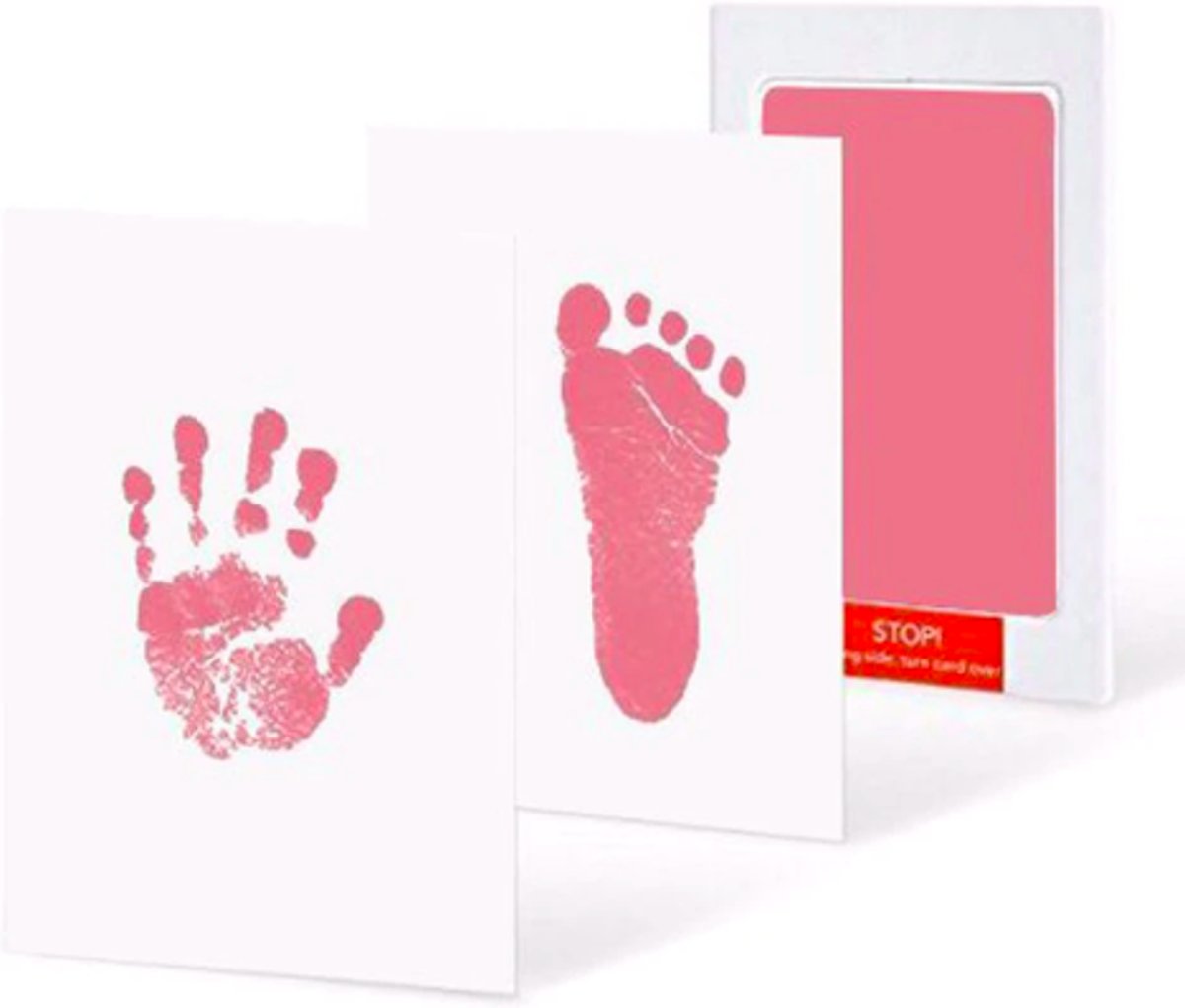 Baby voetafdruk en baby handafdruk inkt -baby cadeau(Roze)