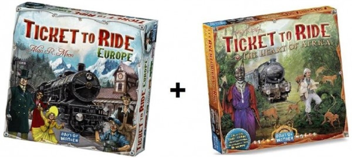 Ticket to Ride Europe + uitbreiding Ticket to Ride Afrika - Bordspel - Combi Deal