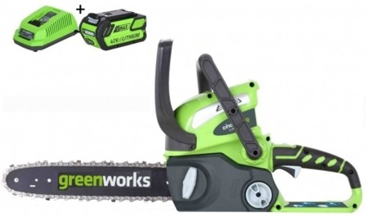 Greenworks G40CS30K4 Draadloze kettingzaag met 4Ah accu en lader | G-max 40 Volt | 30cm