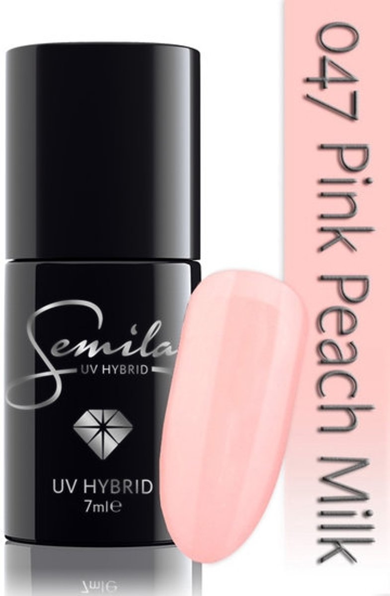 Foto van 047 UV Hybrid Semilac Pink Peach Milk 7 ml.