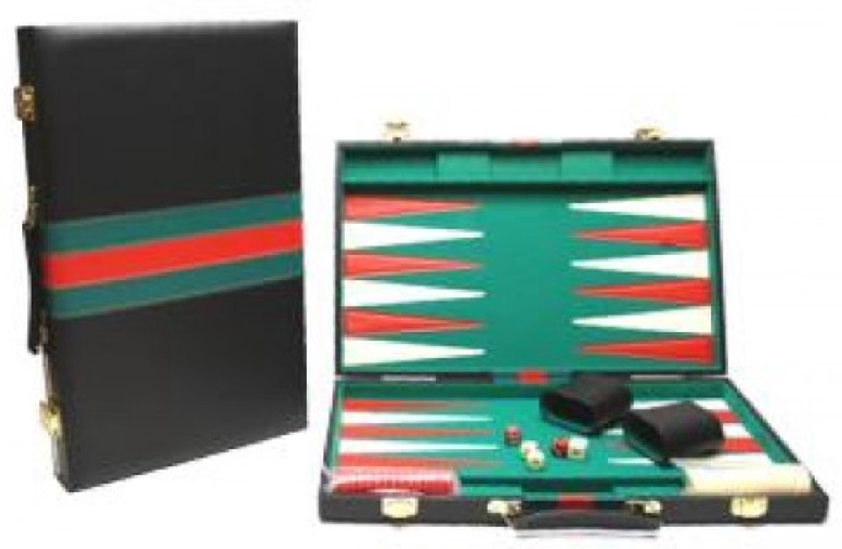 Hot Sports Backgammon Koffer Zwart 38x24
