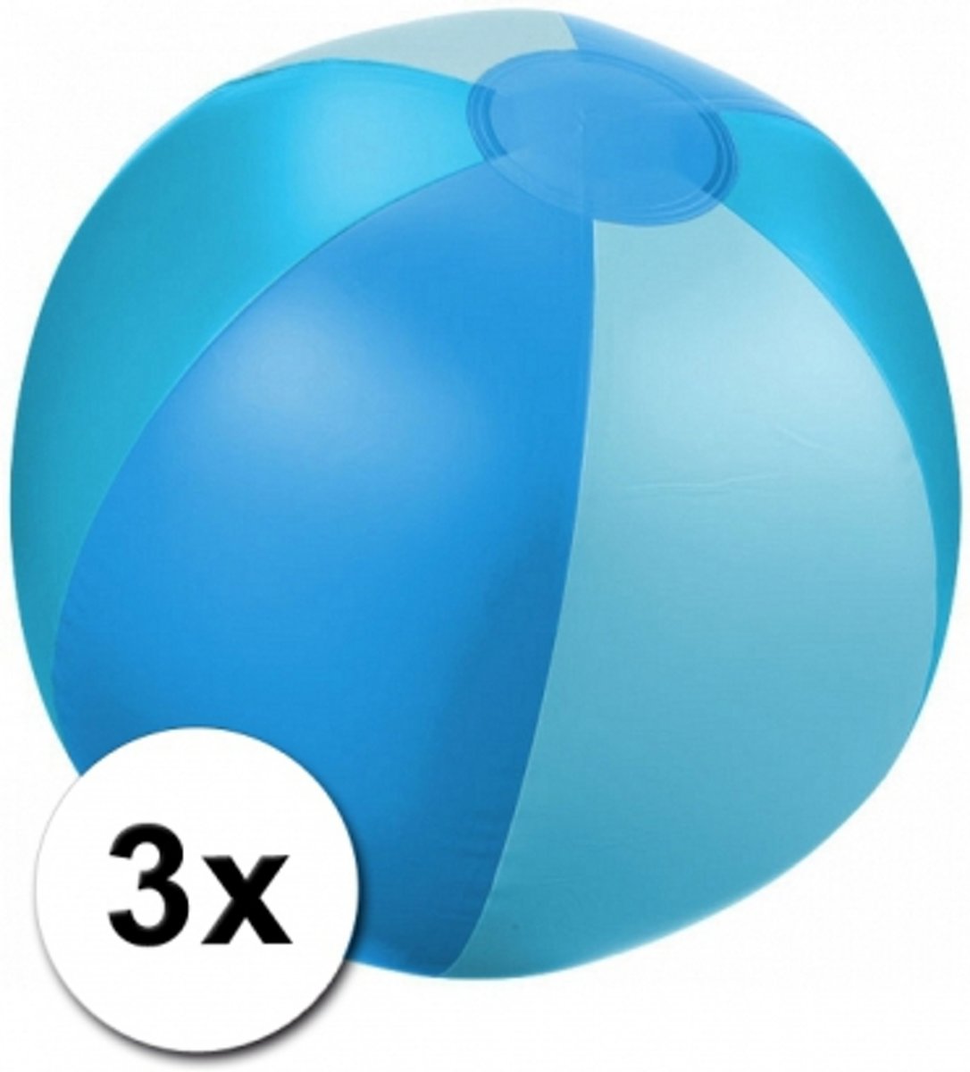 3 opblaasbare strandballen blauw