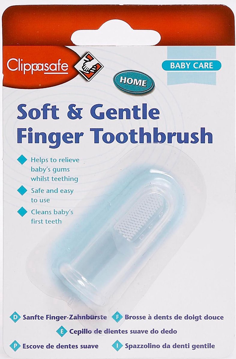 Foto van Clippasafe Soft & Gentle vinger tandenborstel