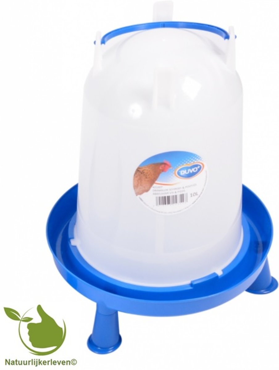 Drinkklok voor pluimvee met handvat en pootjes 7 liter