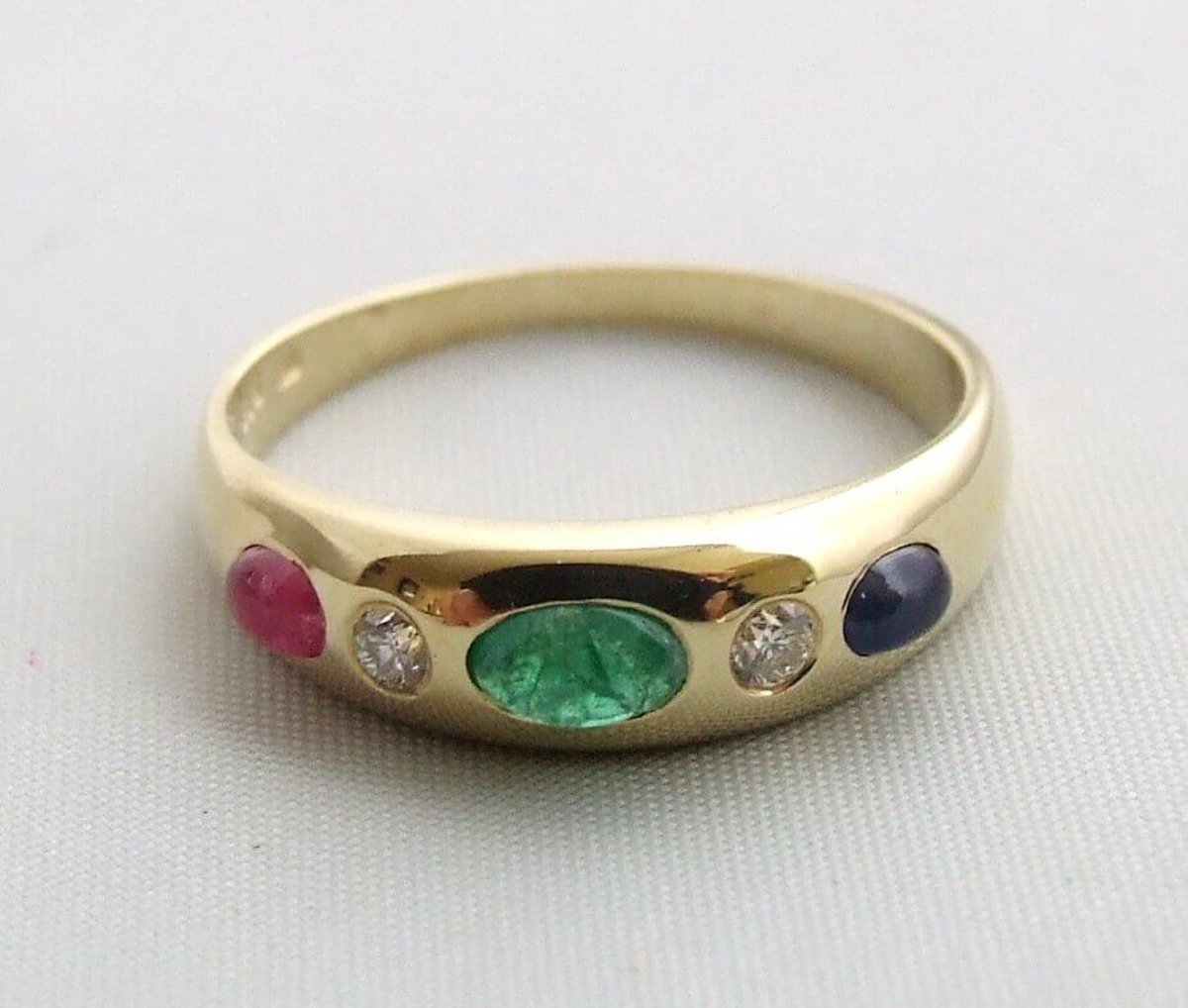 Verwonderend bol.com | Gouden ring met briljant, smaragd, robijn en saffier NV-43