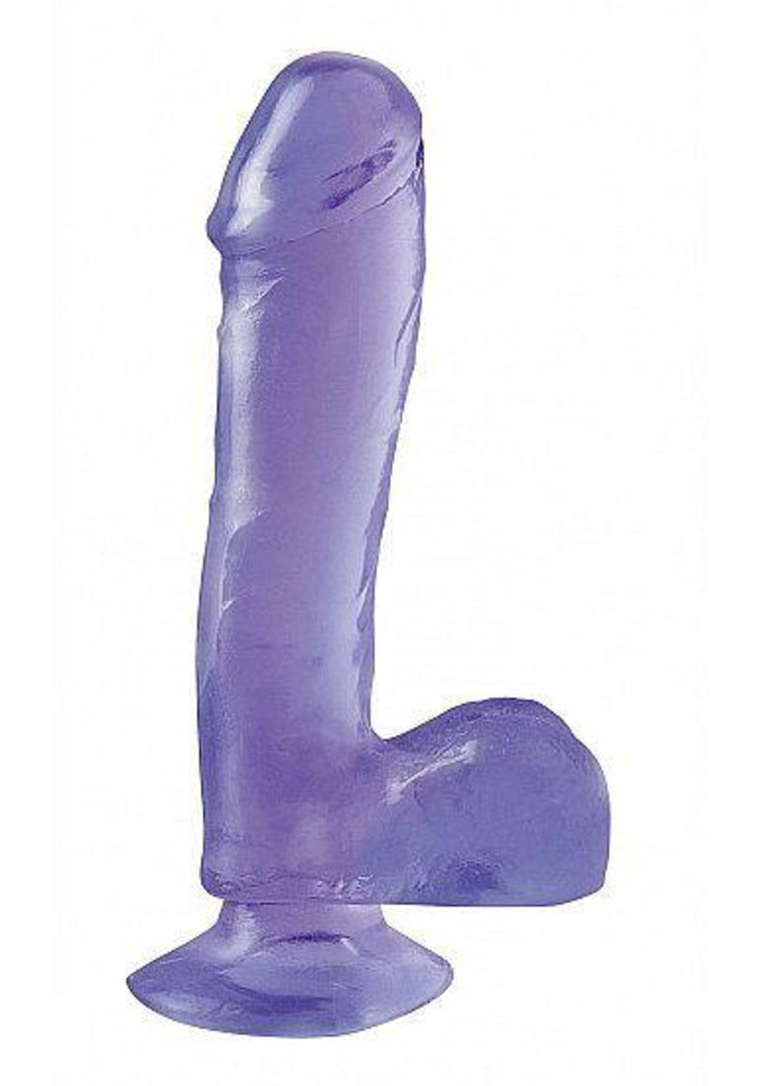 Foto van Pipedream Basix Rubber Works realistische dildo Dong with Suction Cup paars - 7,5 inch
