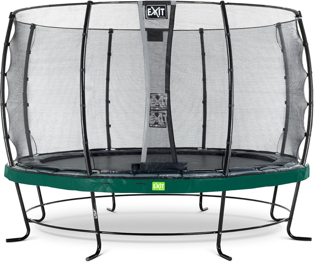 EXIT Elegant trampoline ø366cm met veiligheidsnet Economy - groen