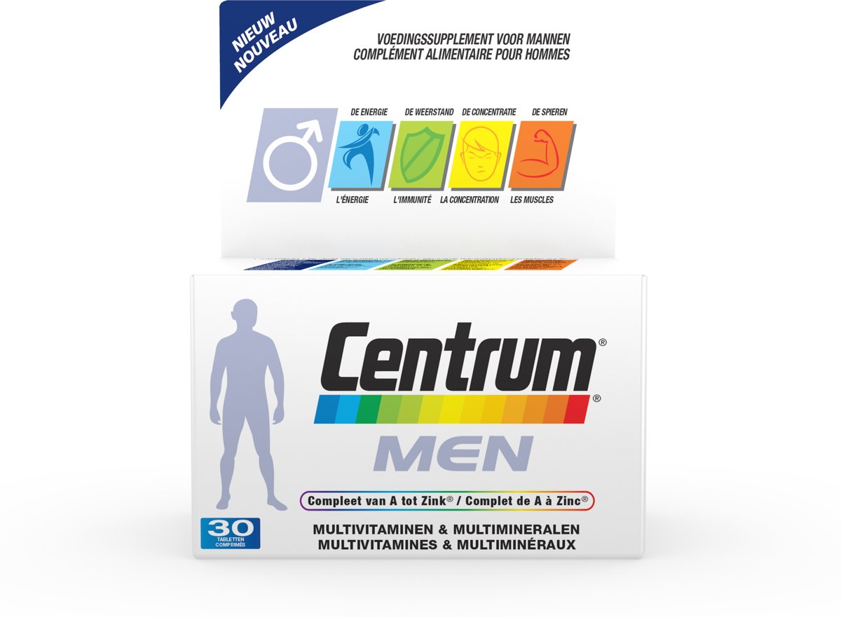 Foto van Centrum Men - 30 tabletten - Multivitaminen