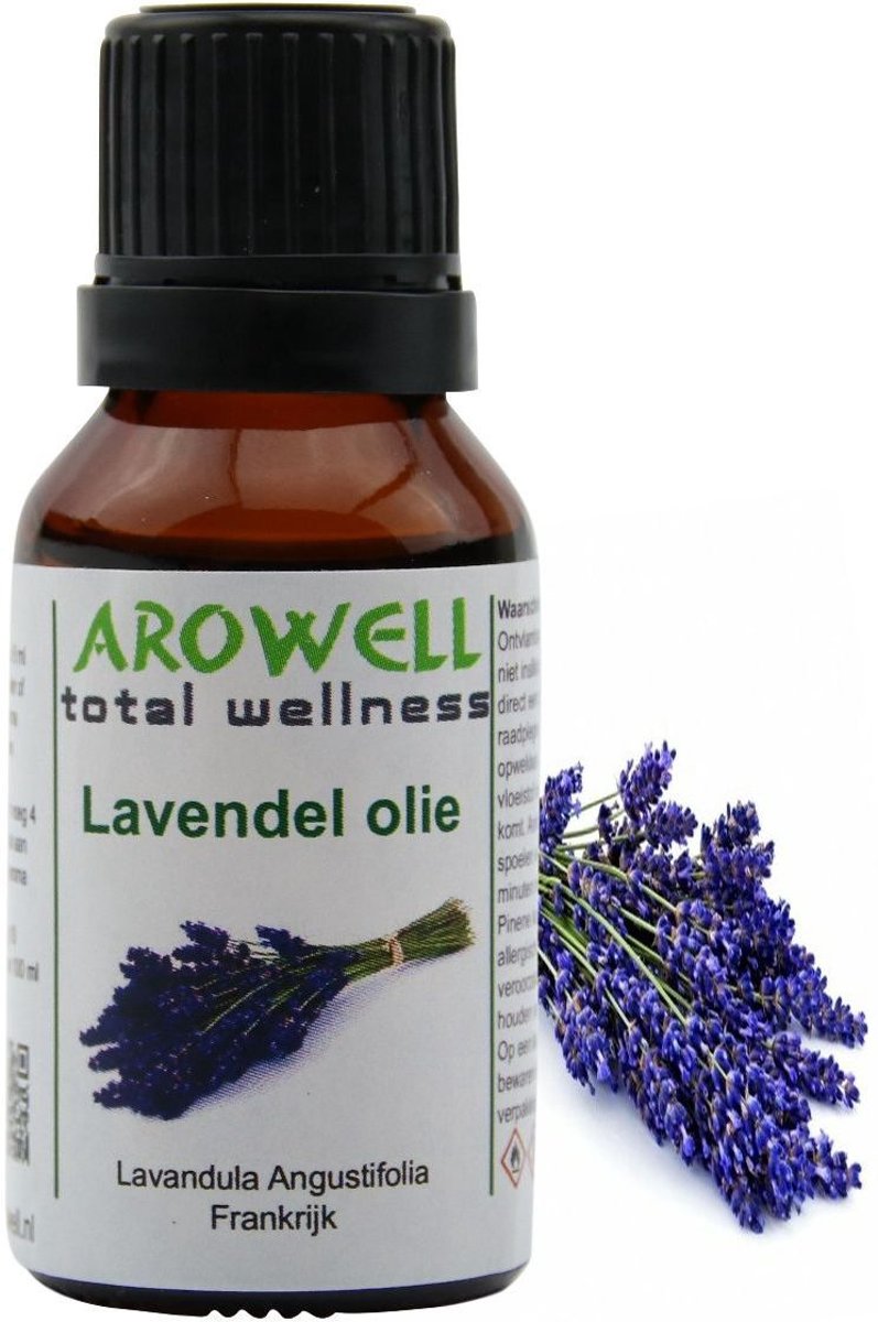 Foto van Arowell - Lavendel etherische olie - 15 ml (Lavandula Angustifolia) - geurolie - sauna opgiet