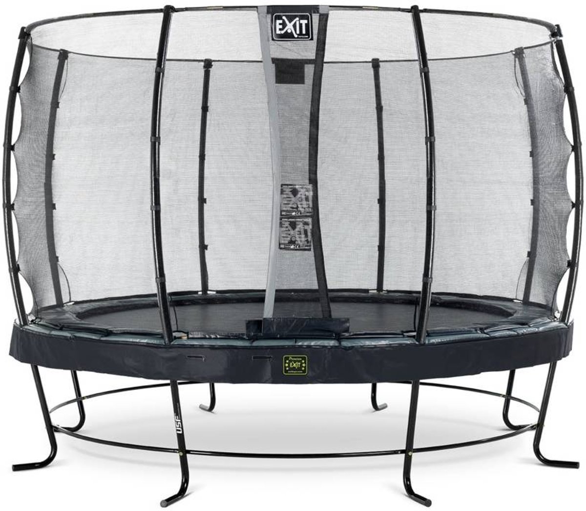 EXIT Elegant Premium trampoline ø366cm met veiligheidsnet Economy - zwart