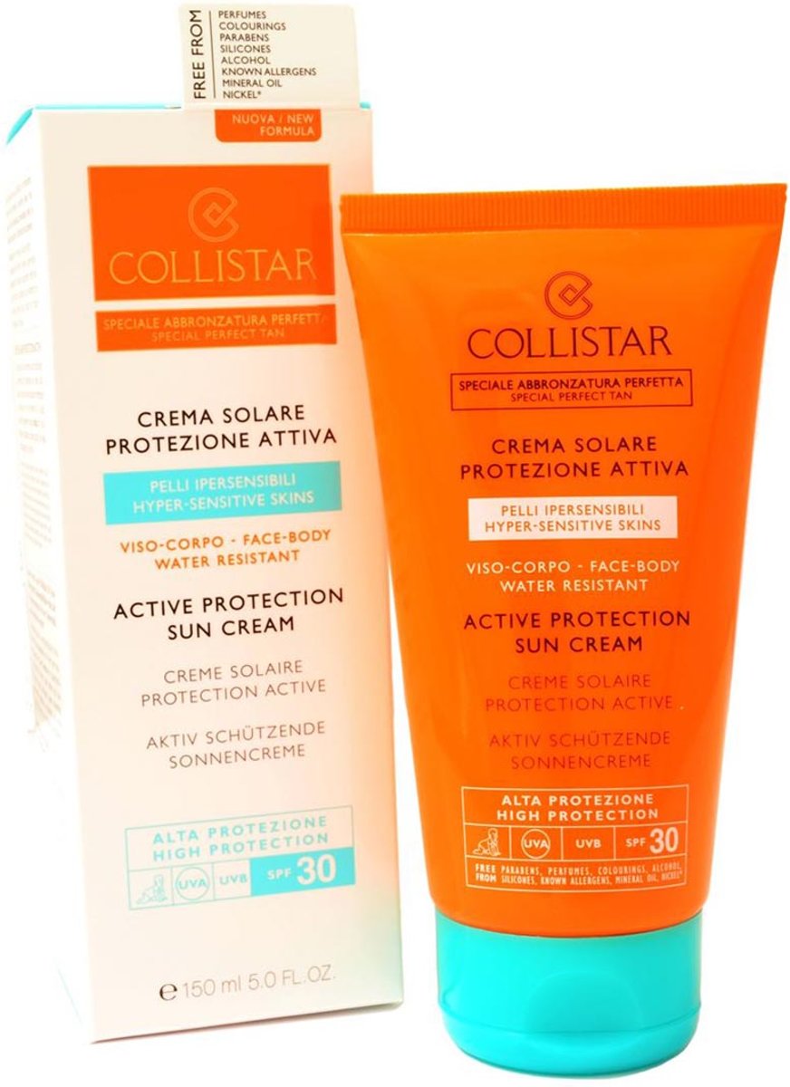 Foto van Collistar Active Protection Sun Cream Face Body Zonnecreme 150 ml spf 30