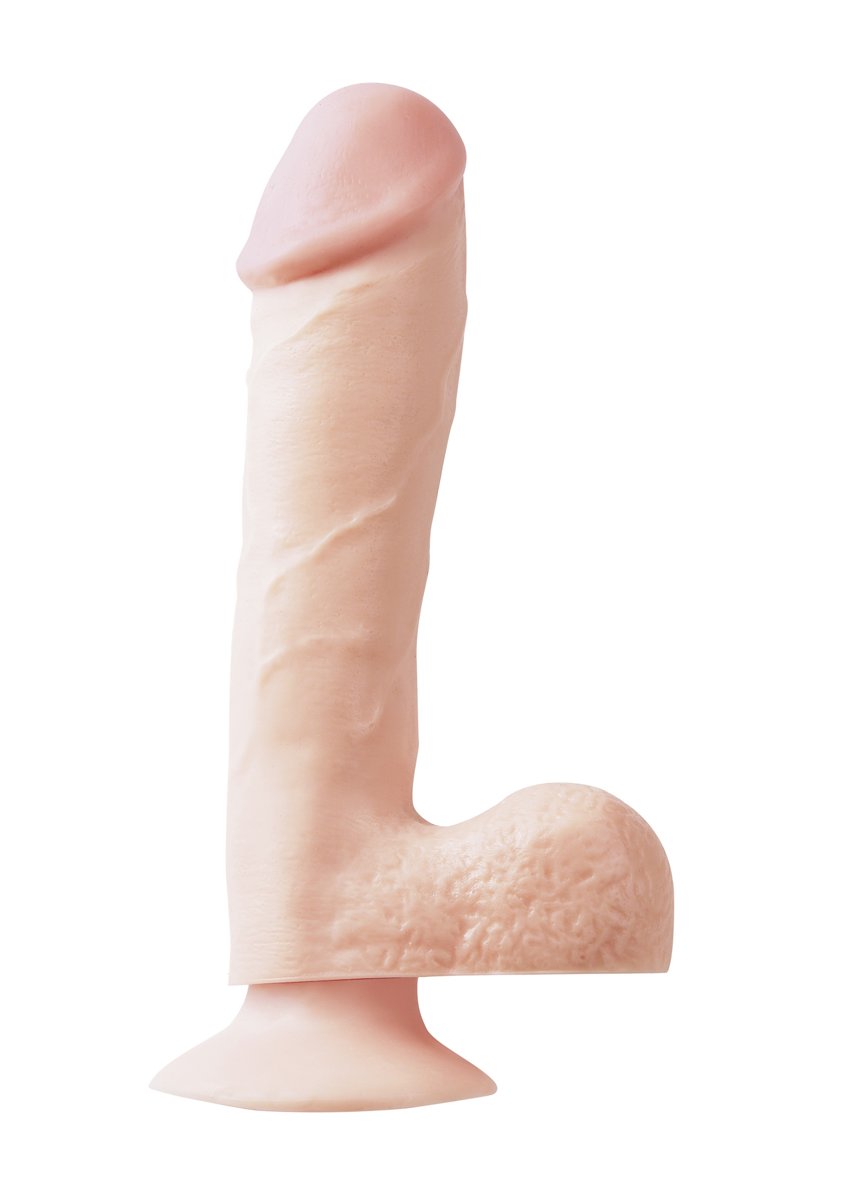 Foto van Pipedream Basix Rubber Works realistische dildo Dong With Suction Cupkin huidskleur - 7,5 inch