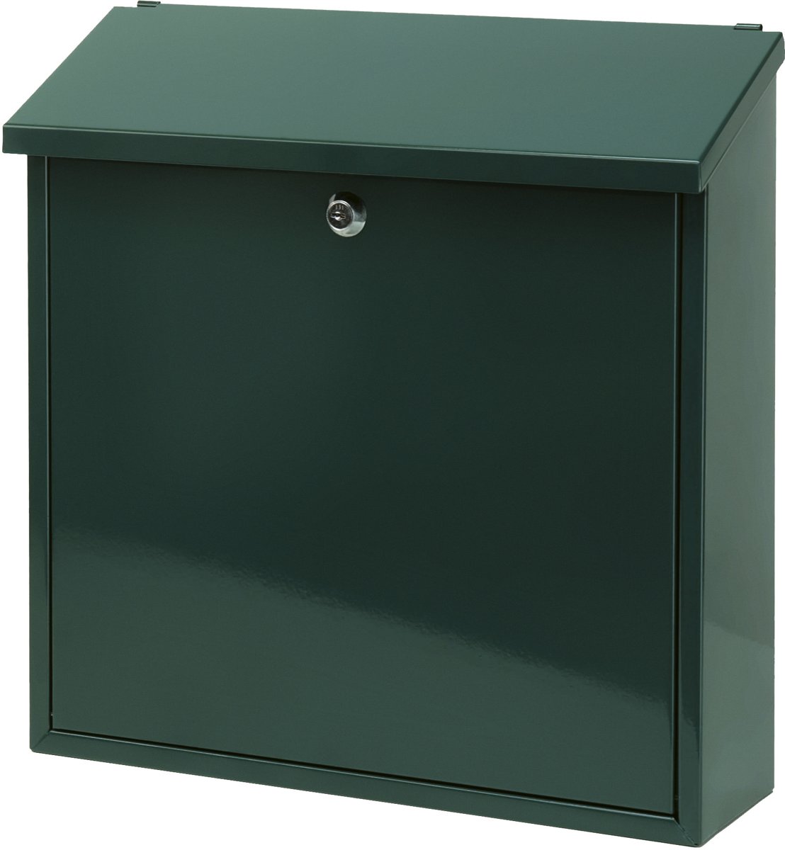 Stalen brievenbus groen - 11,5x37x37 cm