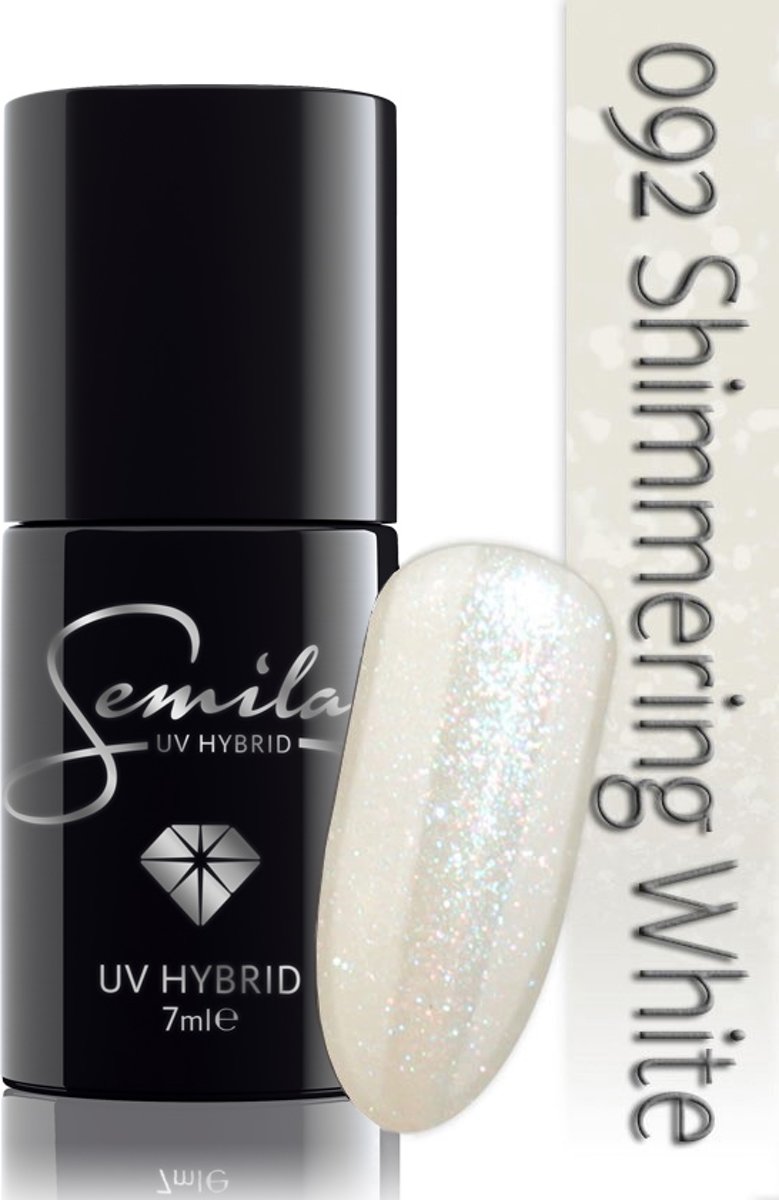 Foto van 092 UV Hybrid Semilac Shimmering White 7 ml.