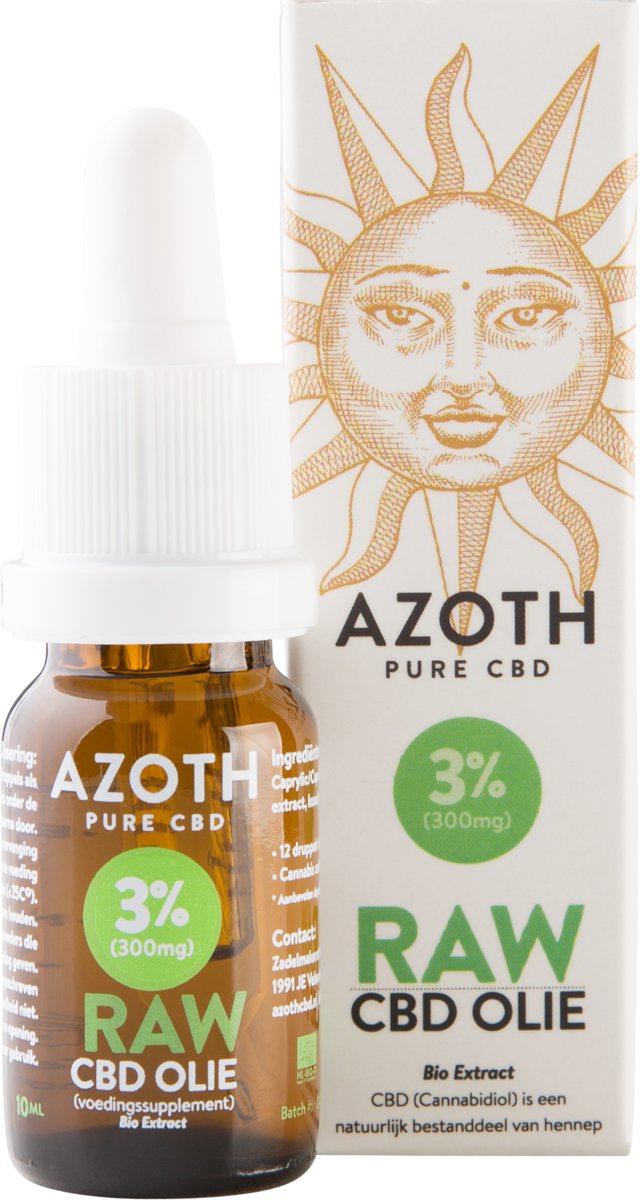 Foto van Azoth 3% RAW CBD Olie - THC Vrij
