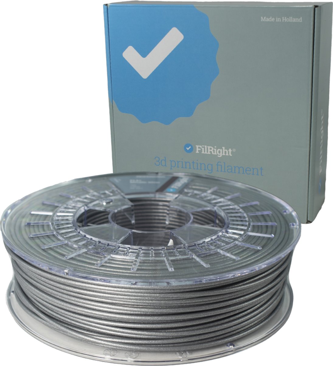 PLA+ Filament - Zilver Metallic - 2.85mm - 750 g - FilRight Pro