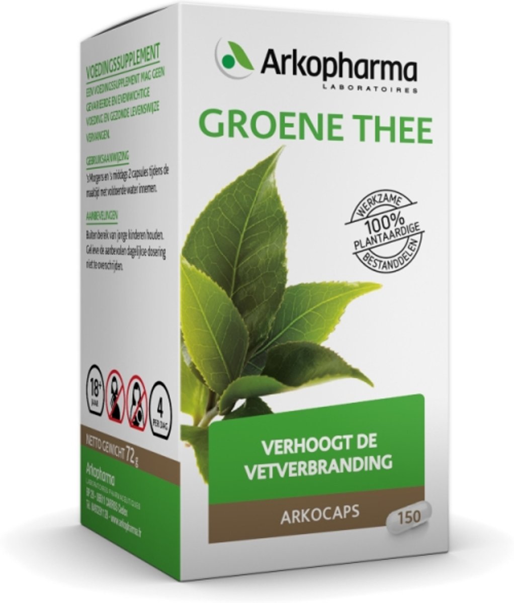 Foto van Arkopharma Arkocaps Groene Thee - 130 capsules - Voedingssupplement