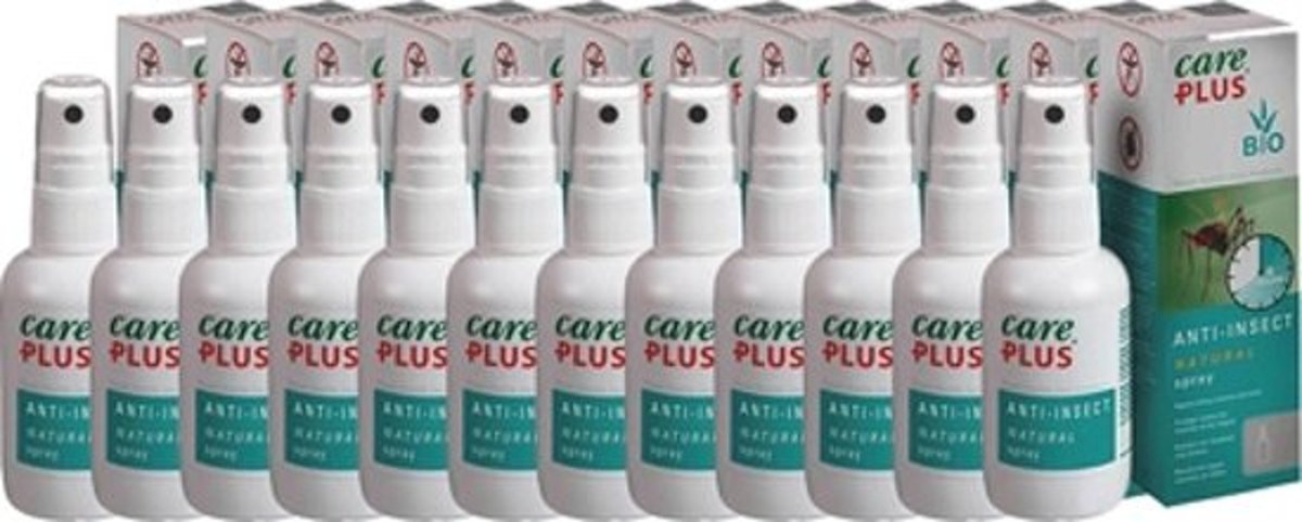 Foto van 12x Care Plus Anti Insect Natural Spray - 100ml Voordeelverpakking