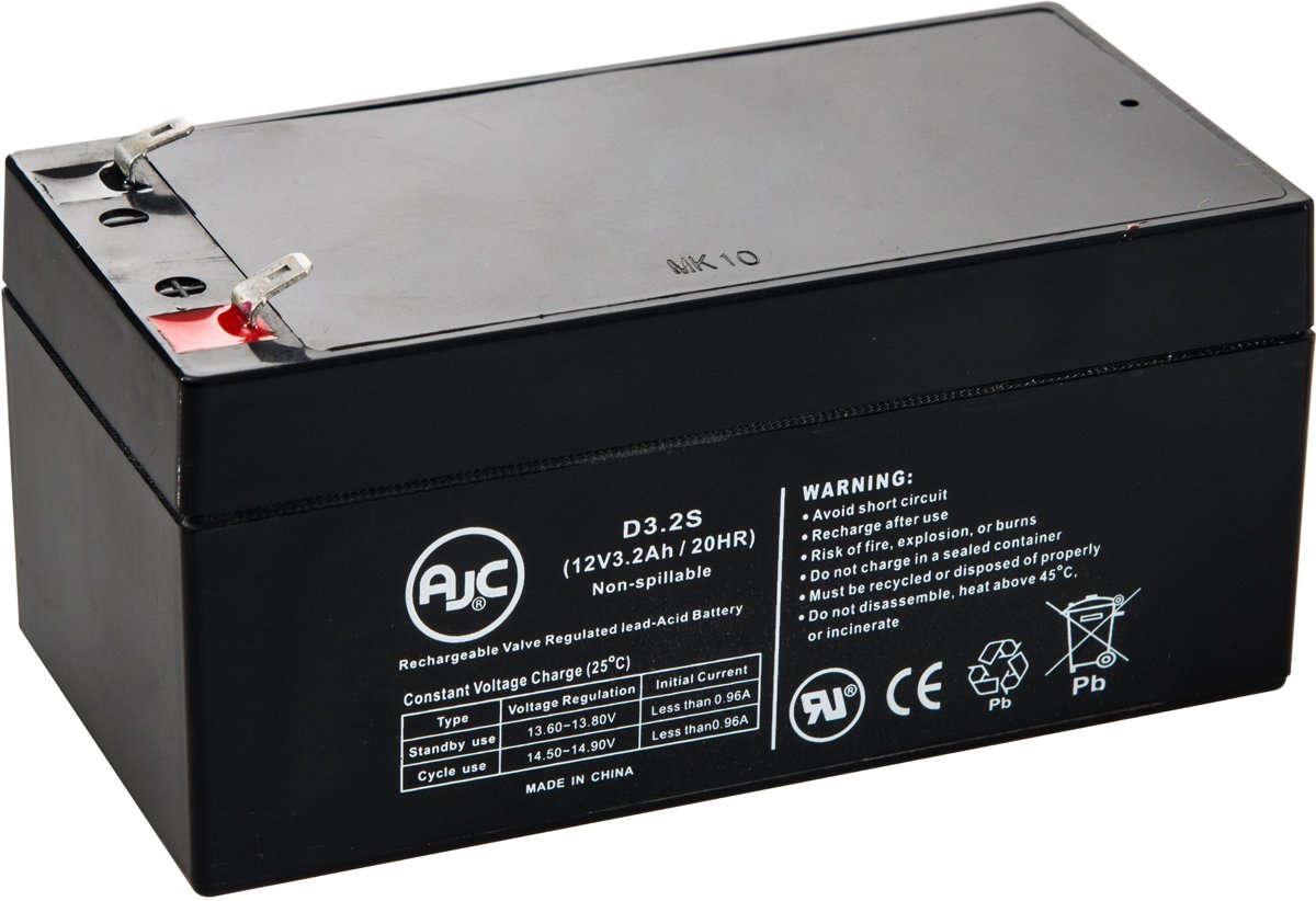 AJC� battery compatibel met Sunnyway SW1233 SW1236 12V 3.2Ah Lood zuur accu