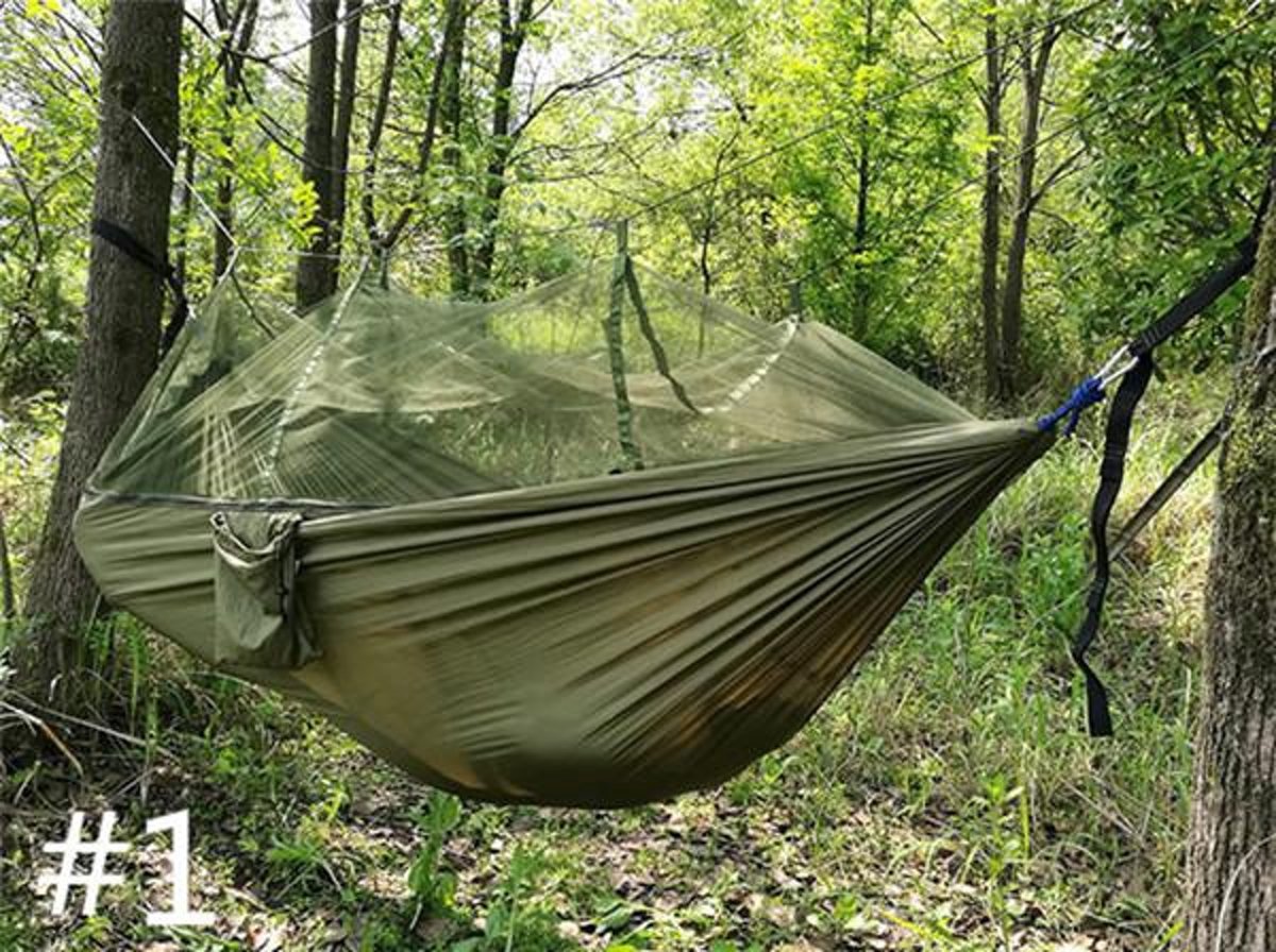 Hangmat met muggennet in camouflage stijl - moskito