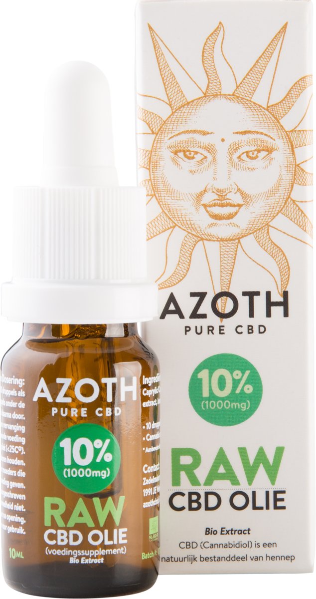 Foto van Azoth 10% RAW CBD Olie - THC Vrij