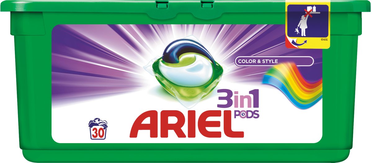 Foto van Ariel 3in1 PODS Colour&Style - 30 wasbeurten - Wasmiddel
