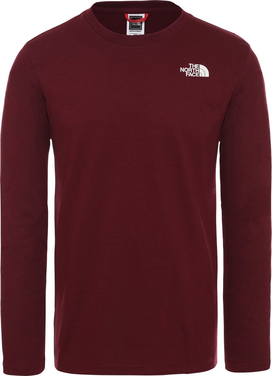 bol.com | The North Face LS Easy Tee Heren Shirt - Deep Garnet Red - Maat L