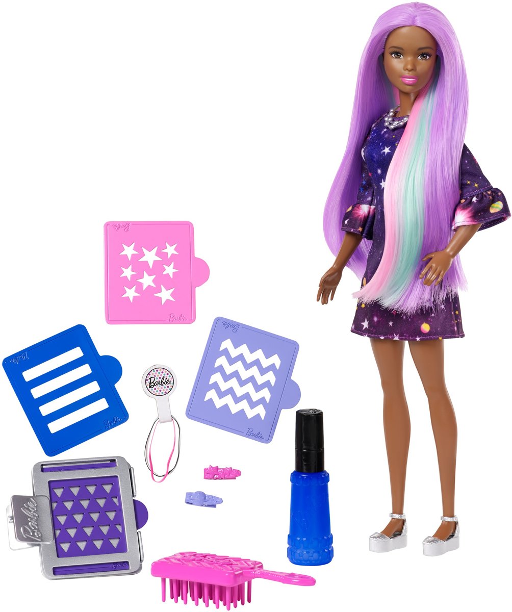 Barbie Color Surprise Haarset Afro American - Barbiepop