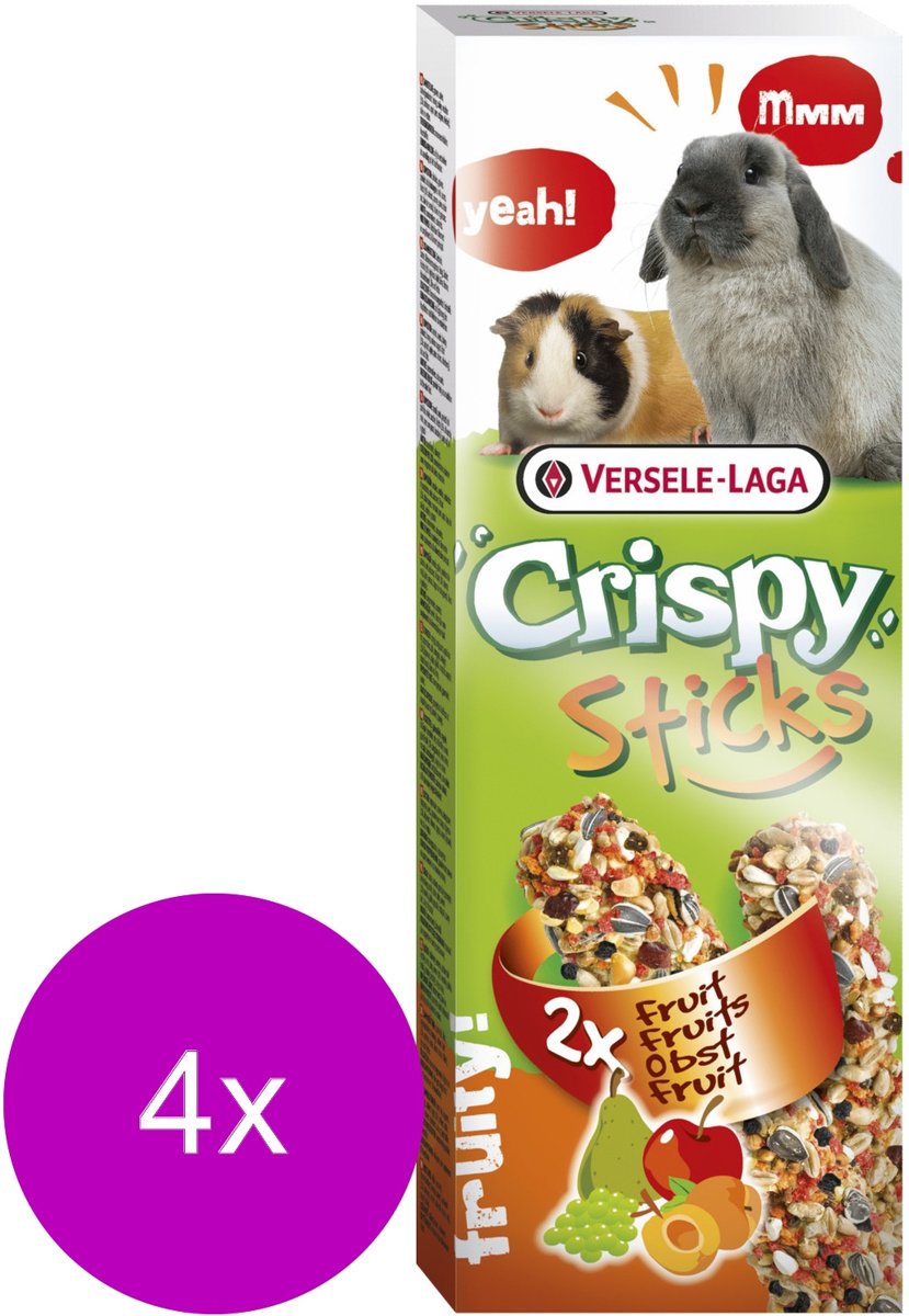 Versele-Laga Crispy Sticks Konijn&Cavia - Konijnensnack - 4 x Fruit