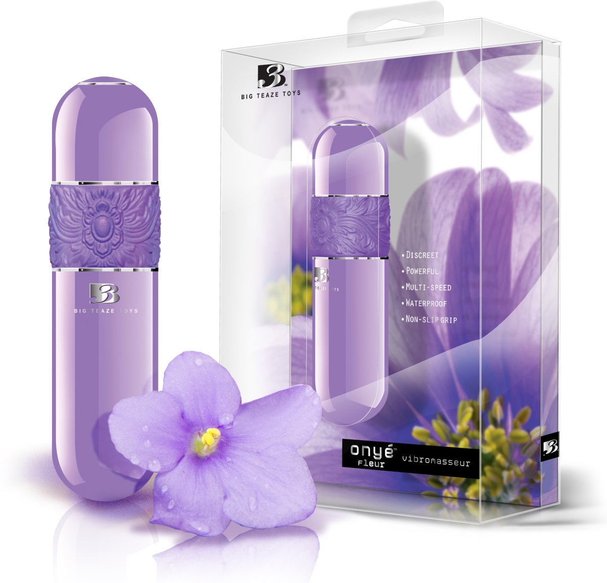 Foto van Big Teaze Toys B3 Onye Fleur Vibrator - Lavendel Parel