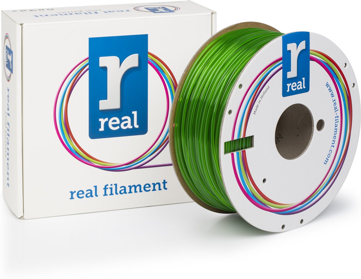 REAL Filament PETG transparant groen 2.85mm (1kg)