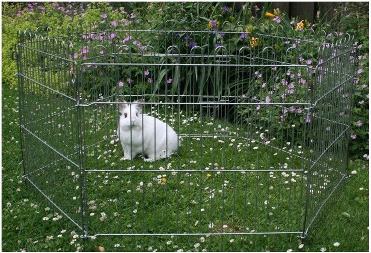 Vitakraft buiten konijnenren- Met Deur - 6x 60 x 63 cm