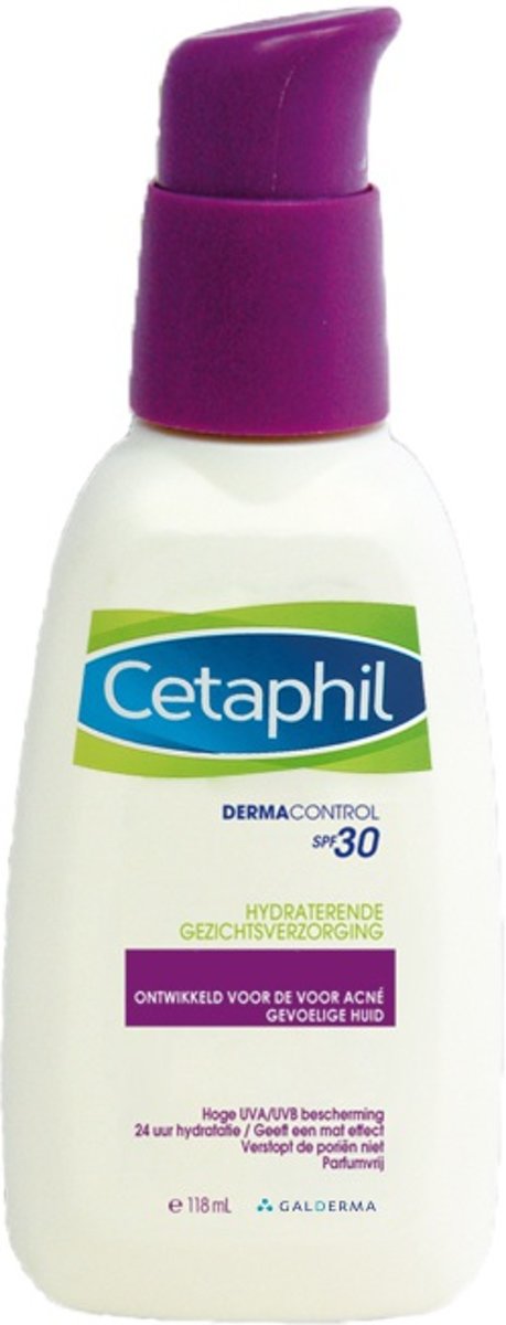 Foto van Cetaphil Dermacontrol Hydraterende Gezichtsverzorging SPF 30 - 118 ml - Dagcrème