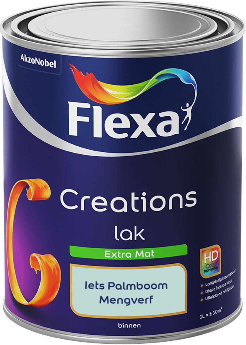 Flexa Creations - Lak Extra Mat - Mengkleur - Iets Palmboom - 1 liter