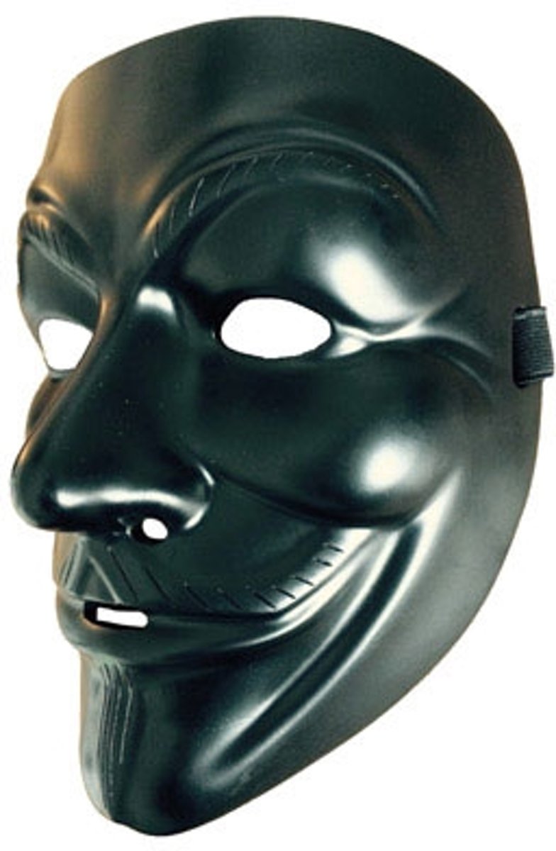 Deluxe Zwart V for Vendetta Masker / Deluxe Zwart Anonymous