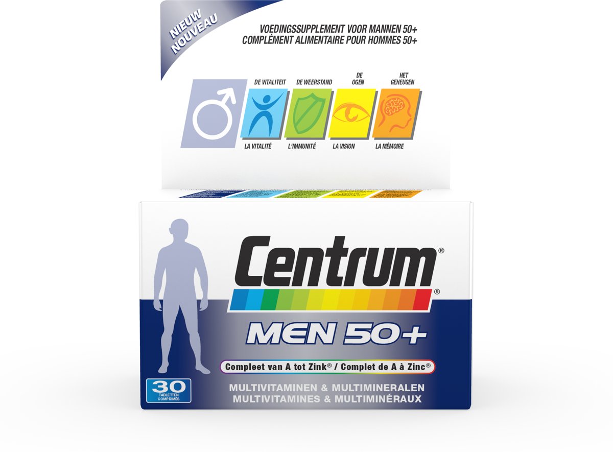 Foto van Centrum Men 50+ - 30 tabletten - Multivitaminen