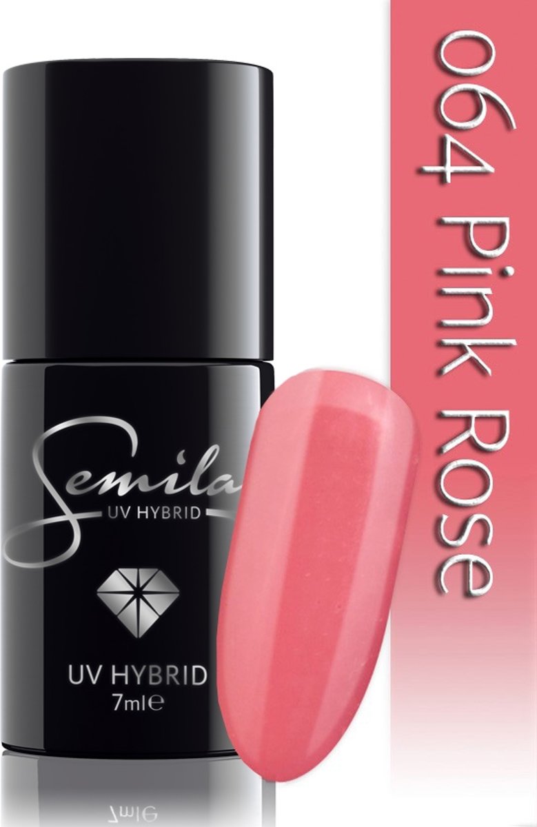 Foto van 064 UV Hybrid Semilac Pink Rose 7 ml.